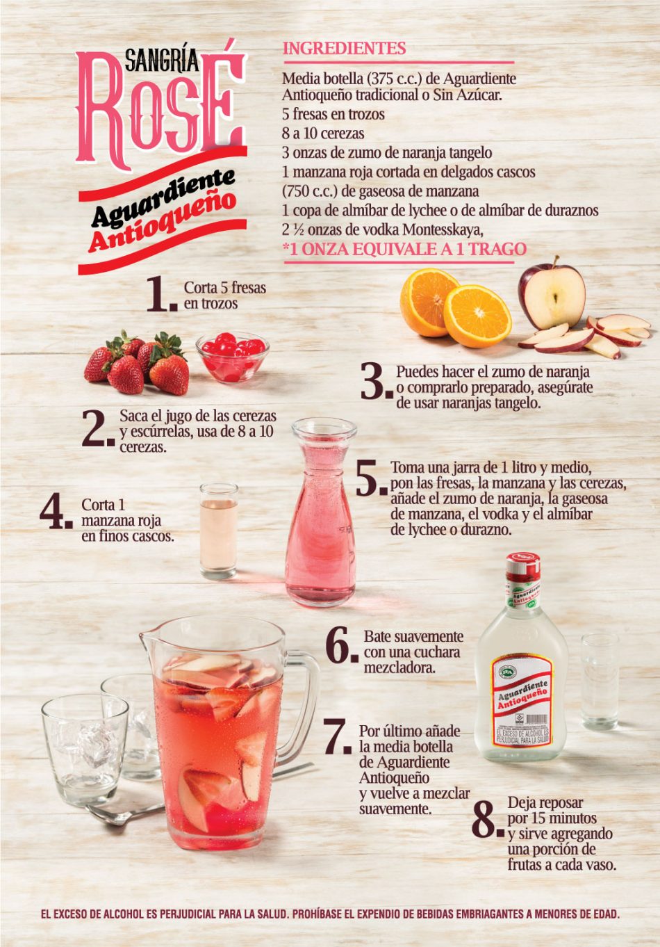 receta sangria rose